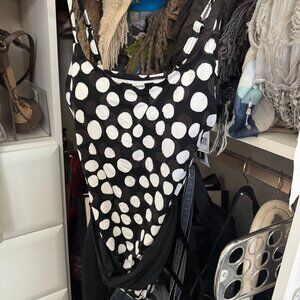 Belted Black & White Polka Dots By La Blanca